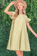 And The Why Cotton Gauze Baby Doll Casual Dress