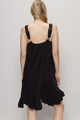 POL Ruffle Hem Sleeveless Mini Dress